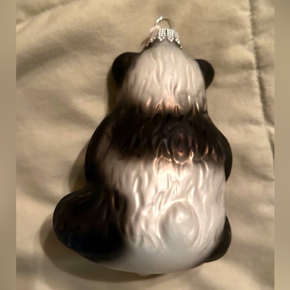 NWOT Rare, realistic German Panda Bear blown glass unique Christmas Ornament. - Picture 6 of 9